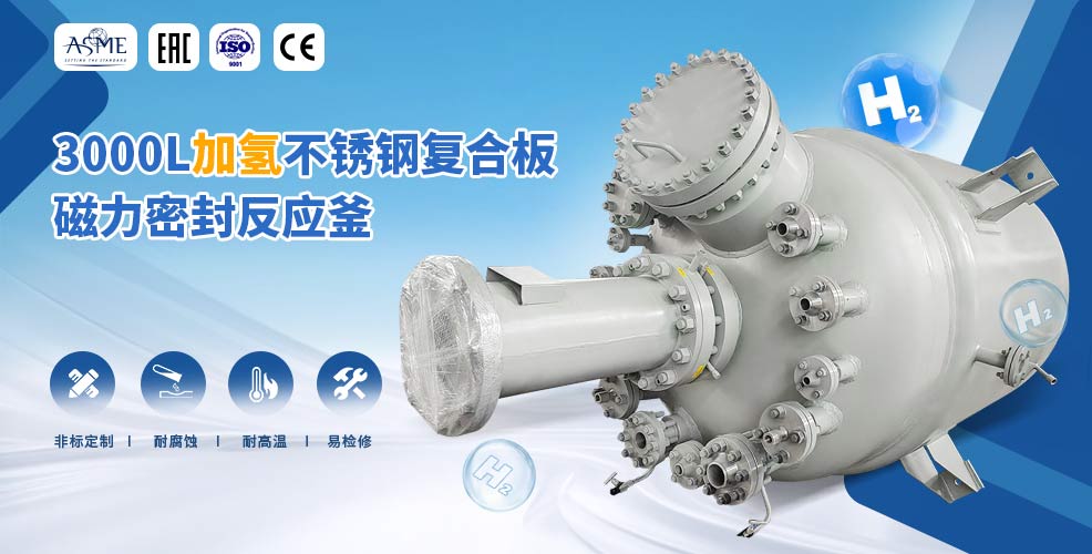 上海3000L不銹鋼復(fù)合板加氫工業(yè)釜